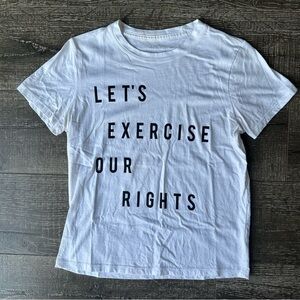 Project Social x Athleta "Let's Exercise Our Rights" Graphic Tee - Women's XS